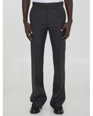Dior Flare Pleated Pants - Gray
