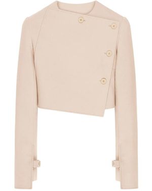 Courreges Jacket With Buttons - White