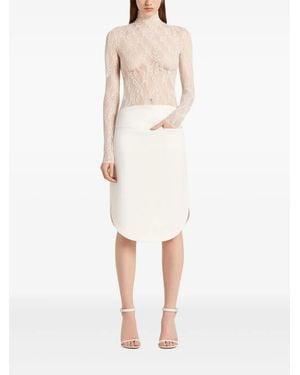 Courreges High-Rise Pencil Skirt - Natural