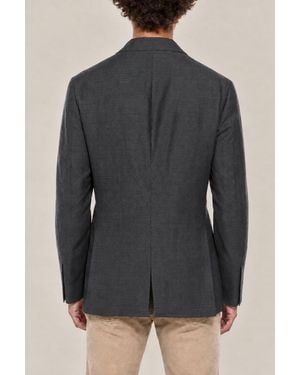 Brunello Cucinelli Wool Linen Blazer - Black