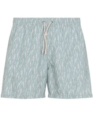Canali Polyester Swim Shorts - Blue