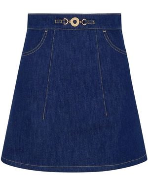 Patou A Line Mini Skirt - Blue