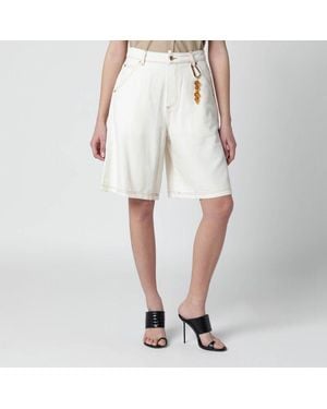 DARKPARK Ecru Cotton Bermuda Shorts - White