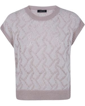 Anneclaire Short Sleeves Round Neck Sweater - Gray