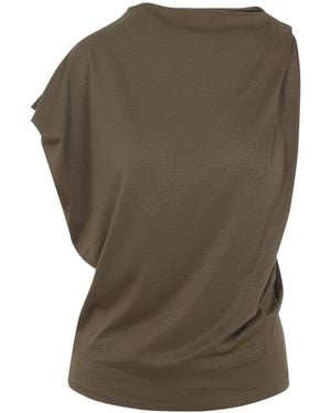 Jacquemus Dark The Drap Cotton Top - Green