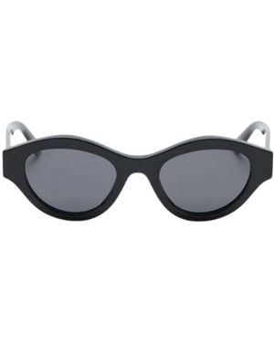 Gucci Oval Frame Polarized Sunglasses - Black