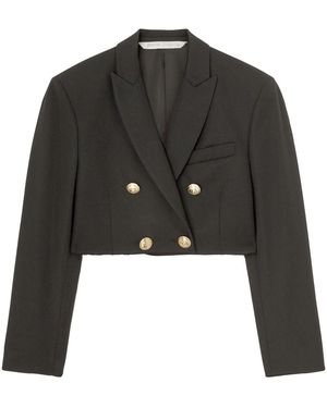 Palm Angels Cropped Blazer - Black