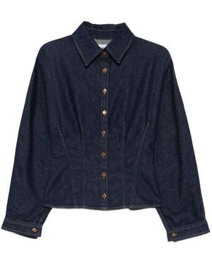 Agolde Button Fastening Shirt With Point Collar - Blue
