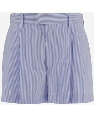 ARMARIUM Cotton Shorts With Striped Pattern - Blue