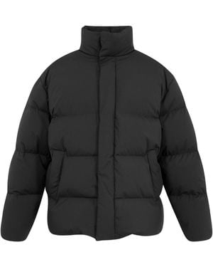 Saint Laurent Quilted High-Neck Jacket - Black