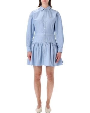 Polo Ralph Lauren Oxford Cotton Shirt Dress - Blue