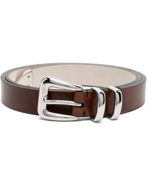 Brunello Cucinelli Cognac Leather Belt Accessory - Brown