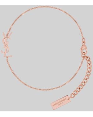 Saint Laurent Cassandre Heart Bracelet - White