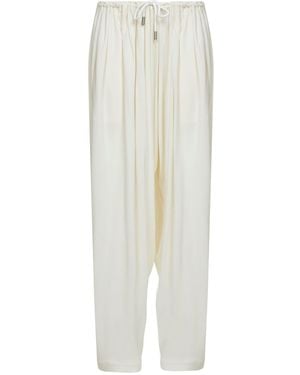 Co. Visse Elasticated Waist Gathered Pants - White