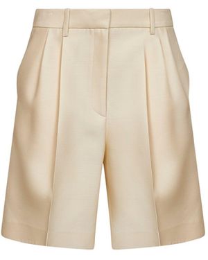 KHAITE Shorts Auggie Wool-Silk - Natural