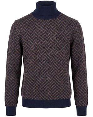 Drumohr 'Biscottino' Turtle Neck - Blue