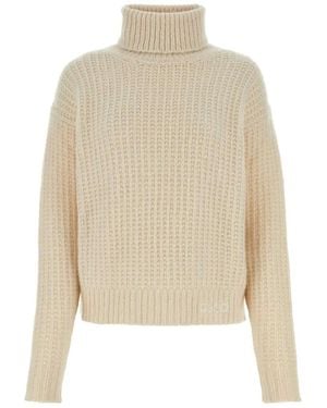 Gucci Cashmere Blend Oversize Sweater - Natural
