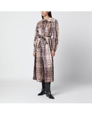 Isabel Marant Silk Midi Dress With Belt - Brown