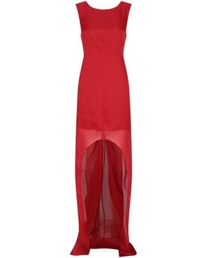 Givenchy Hi Low Dress With Big Bows - Red