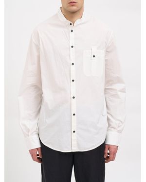Andrea Ya'aqov Cotton Mockneck Shirt - White