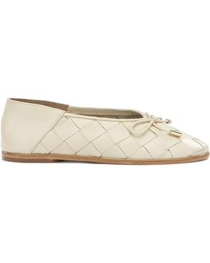 Ammb Milano Leather Ballerinas - Natural