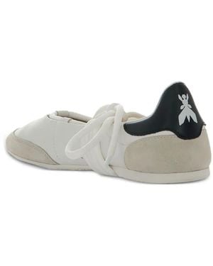 Patrizia Pepe Leather Lace-Up Ballet Flats - Gray