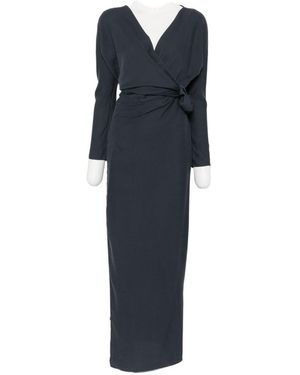 Cortana Eteria Silk Long Dress - Blue