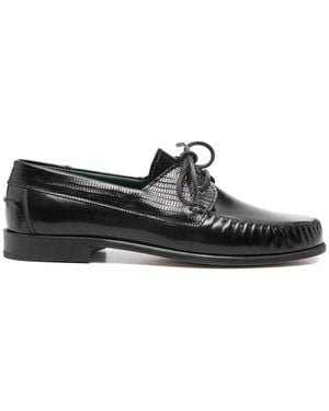 VINNY'S Boat Shoes Calf Leather - Black