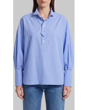 Celine Cotton Poplin Shirt - Blue