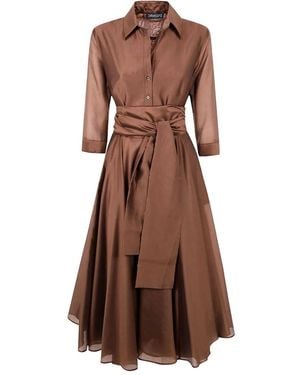 DR. HOPE Long Round Dress - Brown