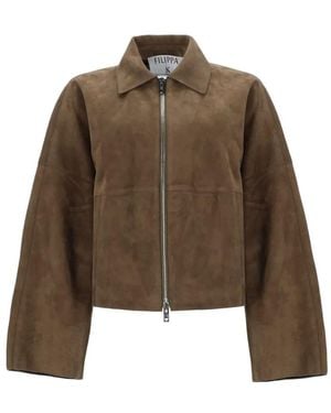 Filippa K Suede "Coach" Jacket - Brown