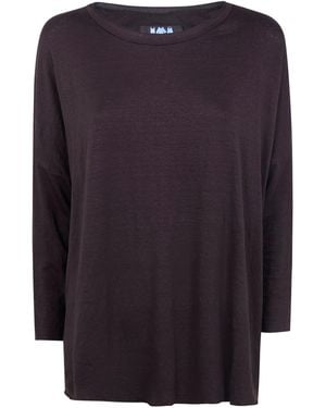 Labo.art "Ata" Lieto Linen Round Neck Sweater - Blue