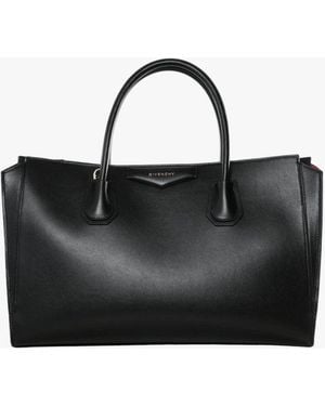 Givenchy "Antigona" Medium Leather Tote Bag - Black