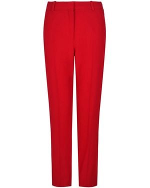 McQueen Leaf Crepe Cigarette Pants - Red
