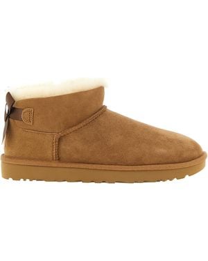 UGG 'Ultra Mini Bailey Bow' Ankle Boots - Brown