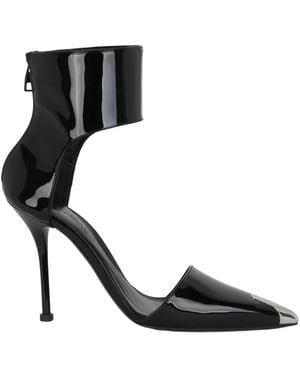 McQueen Punk Patent Leather Heels - Black