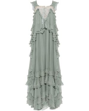 Chloé Silk Maxi Dress - Green
