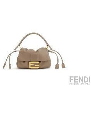 Fendi “Baguette Soft” Small Shoulder Bag - White