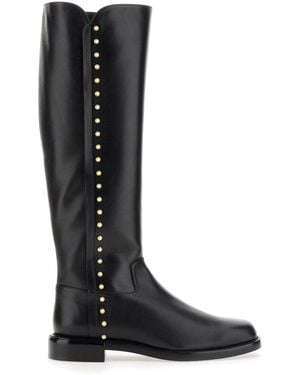 Stuart Weitzman Boot Pearl Riding - Black