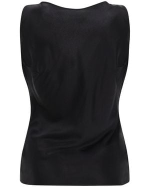 Nina Ricci Silk Draped Top - Black