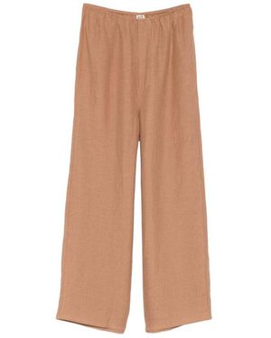 Baserange Elasticated Waistband Straight Pants - Brown