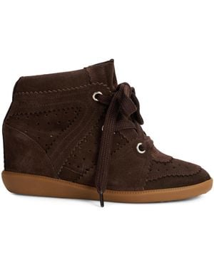 Isabel Marant Sneakers With Wedge Bobby - Brown