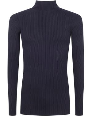 Rick Owens "Ribbed" Lupetto Sweater - Blue