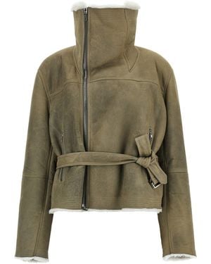 Rick Owens 'Cropped Flight' Jacket - Green