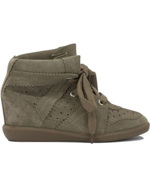Isabel Marant "Bobby" High Top Sneakers - Brown