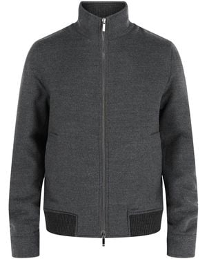 Slowear Montedoro Felt Bomber Jacket - Gray