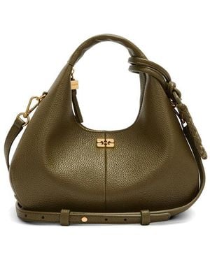 Ganni Tote Bag Pebbled - Green