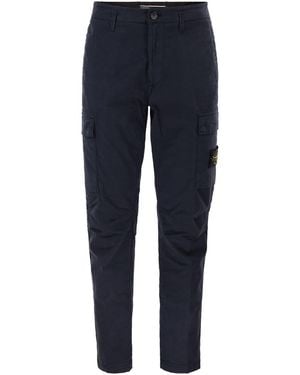 Stone Island Regular Tapered Fit Cargo Pants - Blue