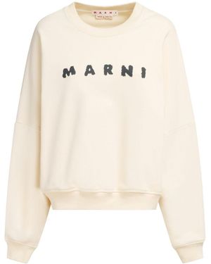 Marni Logo Crewneck Sweatshirt - Natural