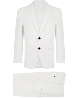DSquared² Cotton Elastane Jacket Pants - White